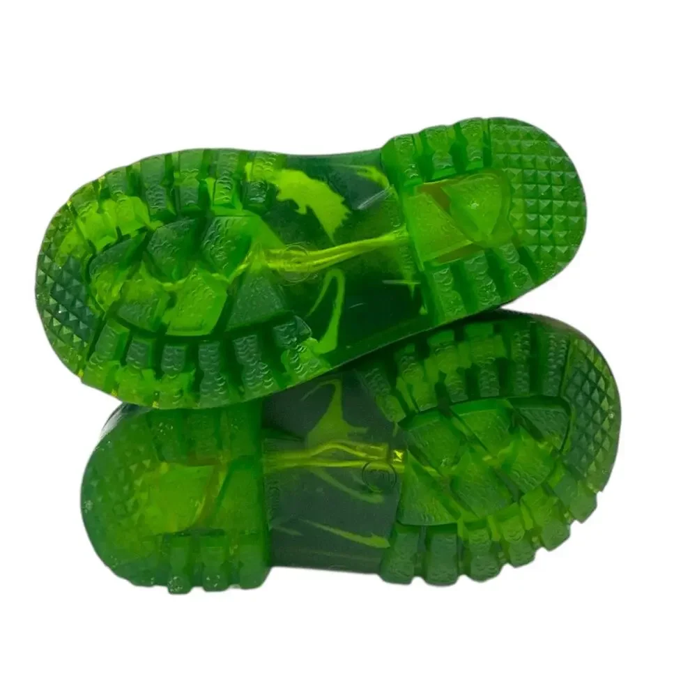 Zoogs Light Up Boys Dinosaur Boots Size 5 Blue Green